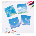 【𝗔𝗦𝗛】Sky Theme 🌥 80 Sheet Sticky Notes Sticker Marker Memo Notepad Stationery notes notebook Cute Student stationery 便利贴