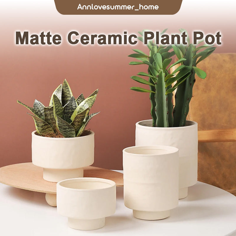 【𝗔𝗦𝗛】Nordic Ceramic Plant Pot (Footed)