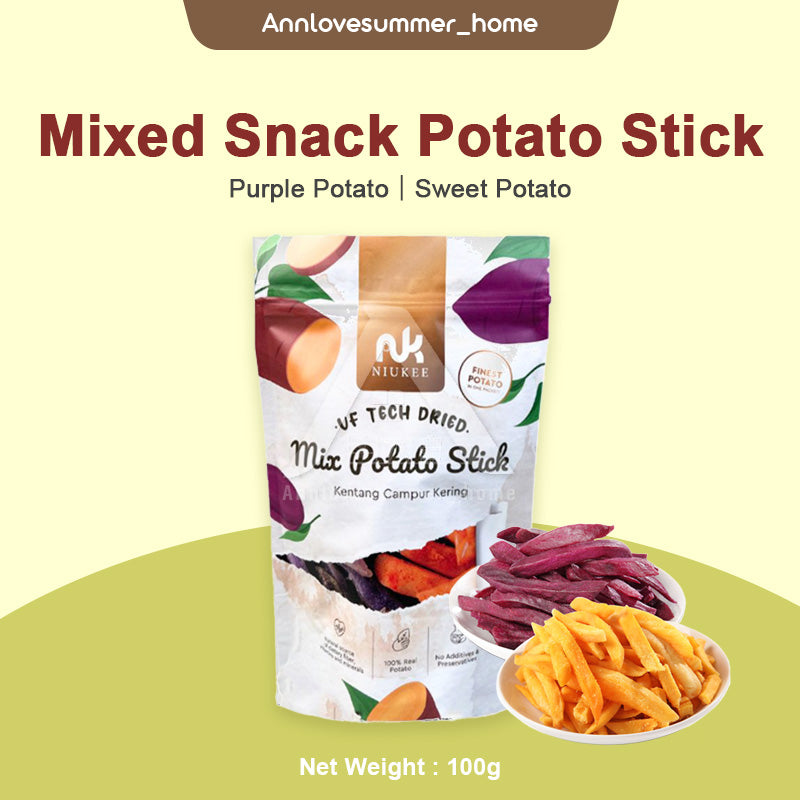 【𝗔𝗦𝗛】【100g ❌Salt】Mixed Snack Potato Stick Purple Potato Sweet Potato Kids Snack 紫薯脆 红薯脆 Potato Kering Ubi Kentang Rangg