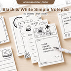 【𝗔𝗦𝗛】50 Sheets Memo Pad📔Mini Notepad Bookmark Stationery Portable Journal Diary Buku Nota Comel迷你笔记本