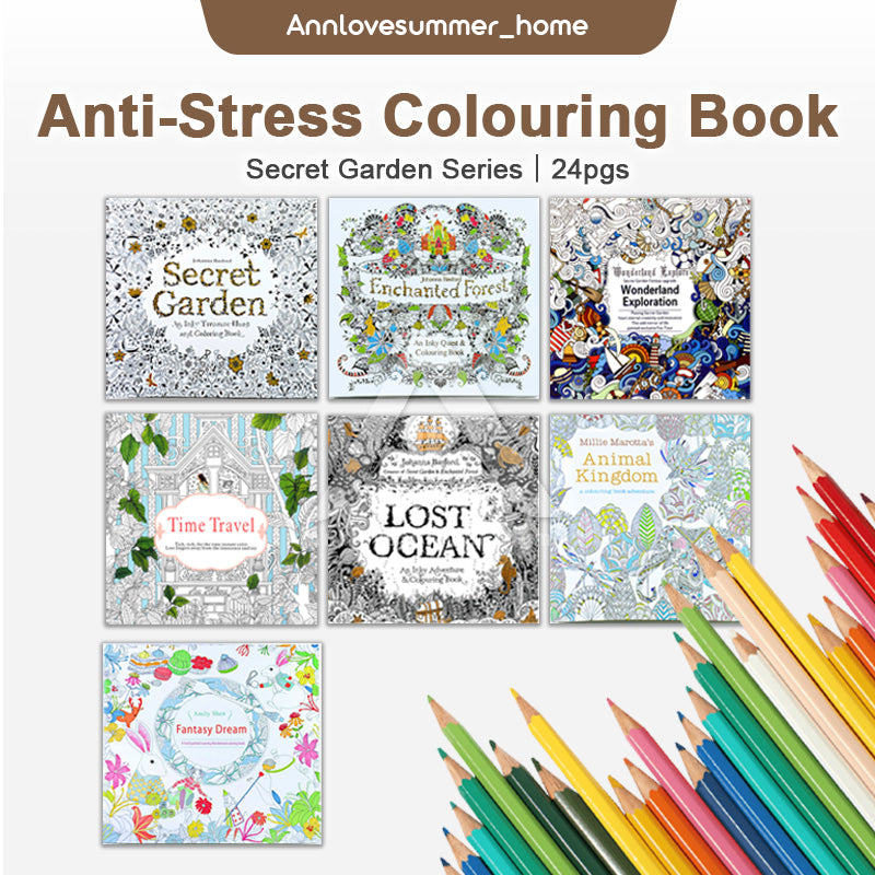 【𝗔𝗦𝗛】【Buy 10 Free 1】Colouring Book Secret Garden