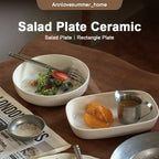 【𝗔𝗦𝗛】Salad Plate Ceramic (Circle/Rectangle)