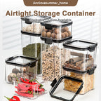 【𝗔𝗦𝗛】Airtight Transparent Food Storage Plastic Container Tupperware Kitchen Use Sealed Jar Bekas Kedap Udara密封零食干粮收纳盒