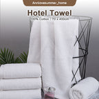 【𝗔𝗦𝗛】 Hotel Towel 100% Cotton 75CM X 145CM (Bath Towel White) Grade tuala mandi hotel 纯棉全白浴巾毛巾 (400g)
