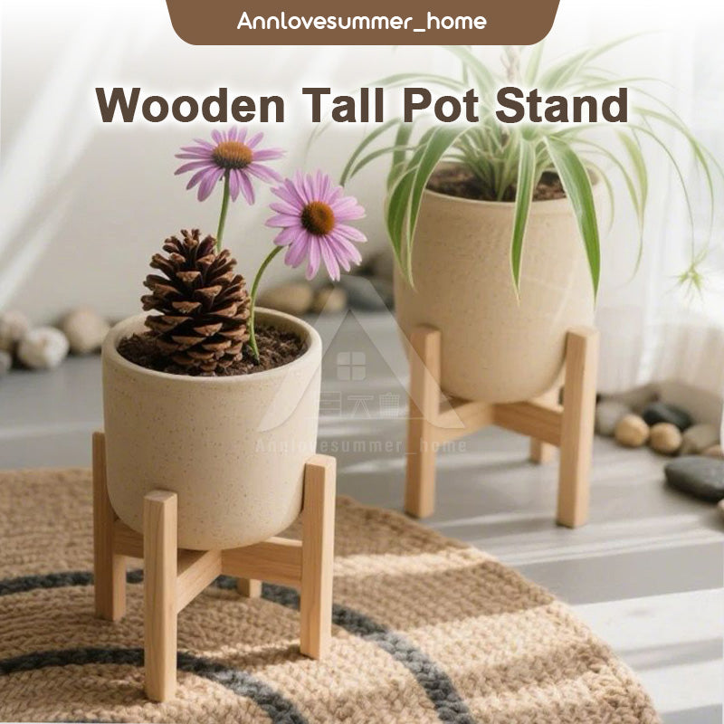 Wooden Tall Pot Stand