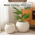 【𝗔𝗦𝗛】Nordic Ceramic Plant Pot (Round)