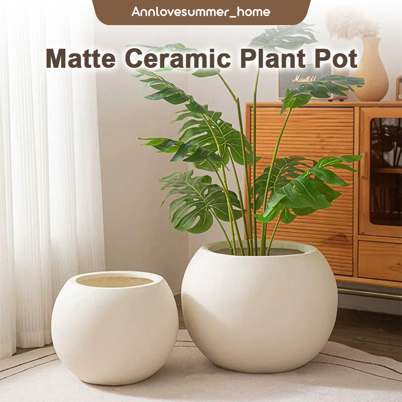 【𝗔𝗦𝗛】Nordic Ceramic Plant Pot (Round)