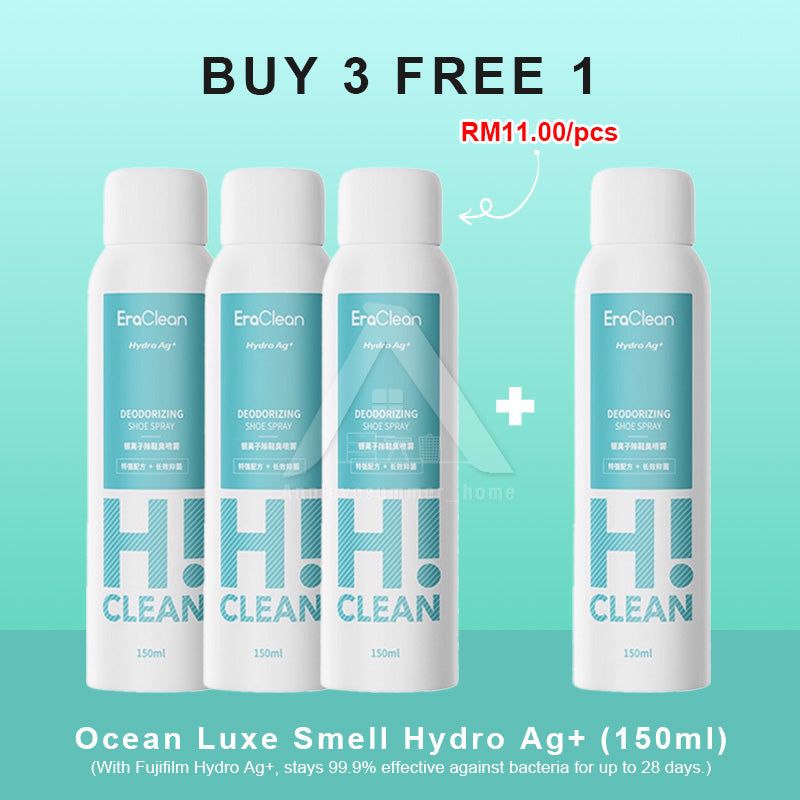 【𝗔𝗦𝗛】100% Authentic Era Clean Shoe Deodorant Spray (BUY 3 FREE 1) 150ml Antibacterial Spray Kasut 鞋子除臭噴霧