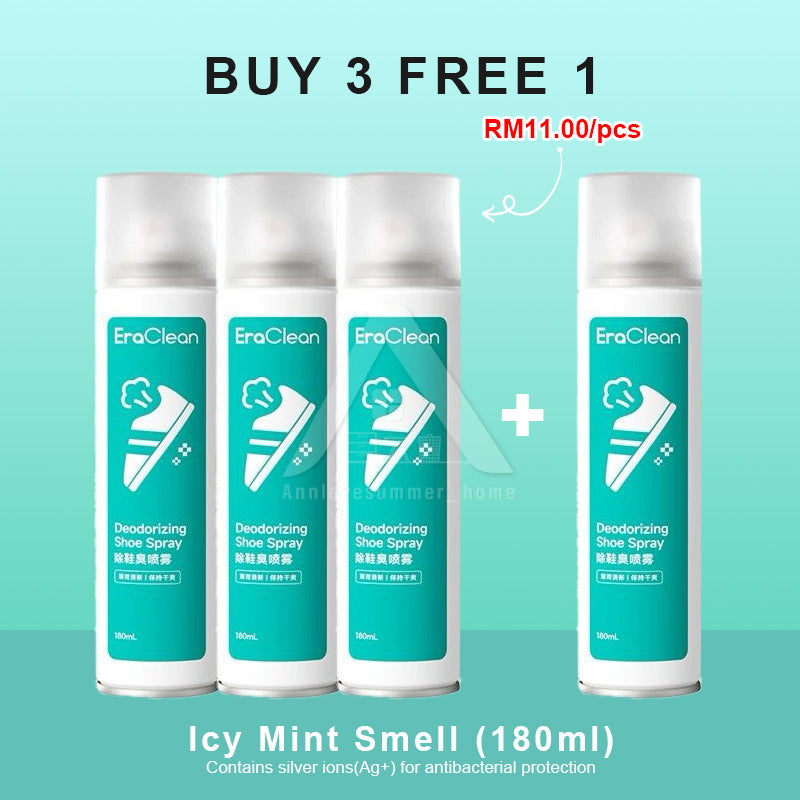 【𝗔𝗦𝗛】100% Authentic Era Clean Shoe Deodorant Spray (BUY 3 FREE 1) 150ml Antibacterial Spray Kasut 鞋子除臭噴霧