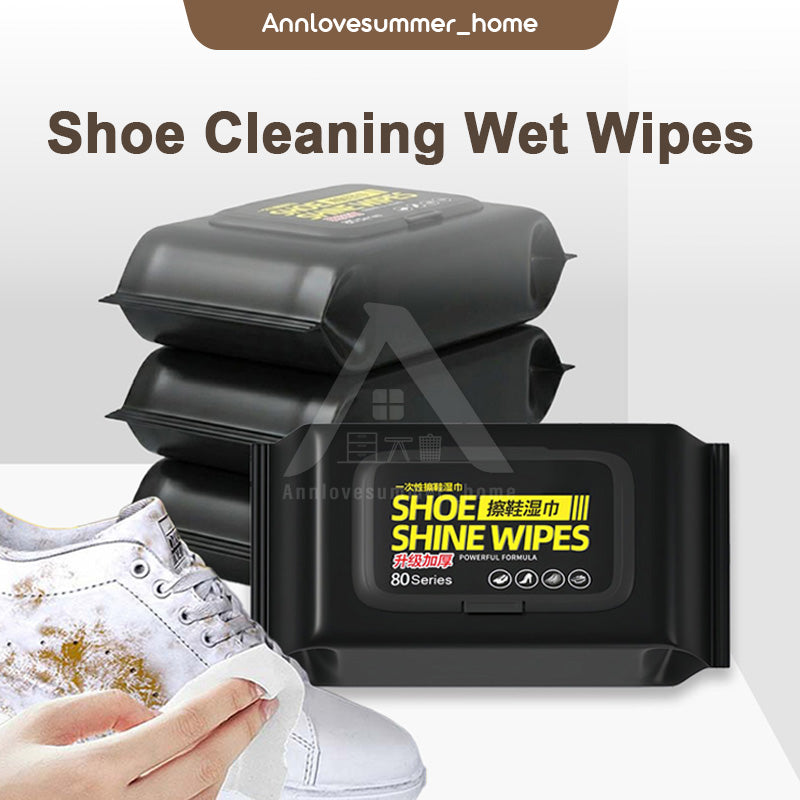 【𝗔𝗦𝗛】80pcs/30pcs Shoe Cleaning Wet Tissue Quick Wipes Sneakers Care Shoes Cleaning Solution Shoes Wipe Shoe Wipe
