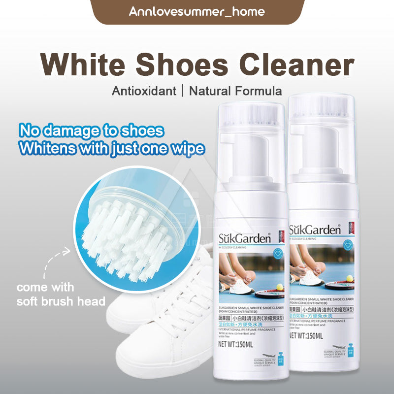 【𝗔𝗦𝗛】SukGarden White Shoe Cleaner Antioxidant Natural Formula 小白鞋清洁剂
