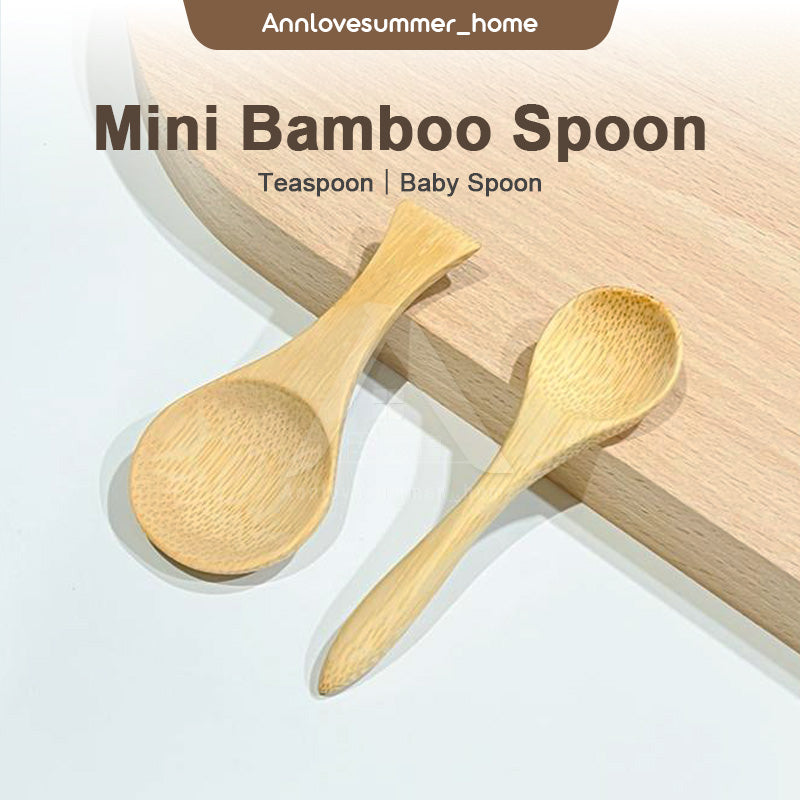 【𝗔𝗦𝗛】Bamboo Spoon Short Handle Milk Powder Spoon Teaspoon Baby Meals Tableware 竹木勺茶勺