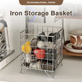 【𝗔𝗦𝗛】Ins Desktop Wrought Iron Storage Basket Coffee Capsule Storage Basket Snack Cosmetic 铁艺收纳筐