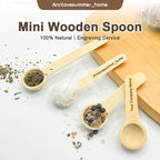 【𝗔𝗦𝗛】(1g/ 5g) Small Wooden Spoon Scoop Sudu Kayu Kecil Untuk Garam Rempah Ratus Wooden Spoon for Spices木勺奶粉勺蜂蜜勺