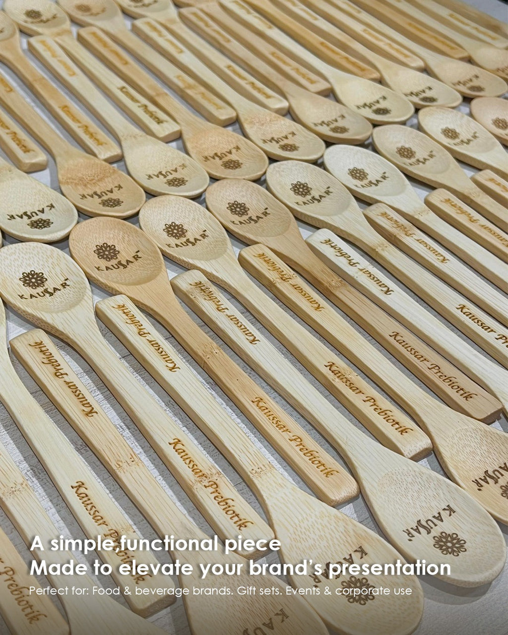 【𝗔𝗦𝗛】(Customised) Sudu Kayu- Unpainted Bamboo Wooden Spoon Dessert Honey Cooking Utensil Tools Teaspoon Kids Tableware