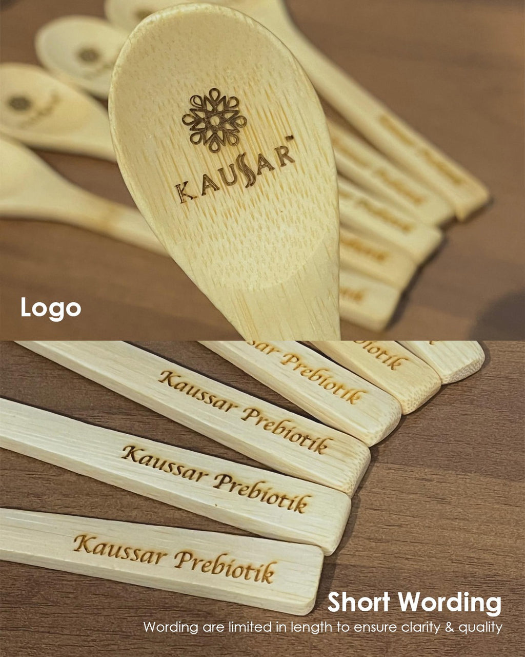 【𝗔𝗦𝗛】(Customised) Sudu Kayu- Unpainted Bamboo Wooden Spoon Dessert Honey Cooking Utensil Tools Teaspoon Kids Tableware