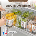 【𝗔𝗦𝗛】Acrylic Refrigerator Storage Box Kitchen Transparent PP Food Storage Bins Container with lid Peti Ais Simpanan