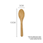 【𝗔𝗦𝗛】(Customised) Sudu Kayu- Unpainted Bamboo Wooden Spoon Dessert Honey Cooking Utensil Tools Teaspoon Kids Tableware
