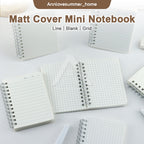 【𝗔𝗦𝗛】Matt Cover Mini Notebook C7 Spiral Wire O Planner Journal Notebook- Line-Blank-Grid C7迷你线圈笔记本