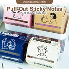 【𝗔𝗦𝗛】Pull-out Sticky Note 128Pcs/Box Student Stationery Cartoon Message Note Memo Word Notes Bookmark 抽拉式便利贴