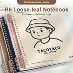 【𝗔𝗦𝗛】120 Pages B5 Notebook Planner Bullet Journal Student Notebook Diary Refillable Cover Loose Leaf 活页笔记本B5