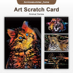 【𝗔𝗦𝗛】【BUY 2 FREE PEN】A3 Art Scratch Card (Animal Series)