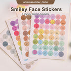 【𝗔𝗦𝗛】[2PCS]IG Smiley Face 😃😉 Stickers Set Scrapbooking Label Sticker Color Dots 笑脸表情贴纸