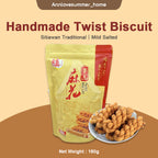 【𝗔𝗦𝗛】NEW-180g🔥❗️实兆远手工咸麻花 缜传统手工咸脆味麻花 辫子餅小零食 Traditional Hock Chew Salted Twist Biscuit /Ribbon Stick- 180g per pack