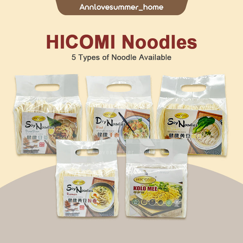【𝗔𝗦𝗛】HICOMI Noodles Soy Noodles Dou Qian 豆签/Soy Noodles Mi Suah 黄豆面线/Ramen拉面 /Dry Noodles 干面/Kolo Mee 哥罗面