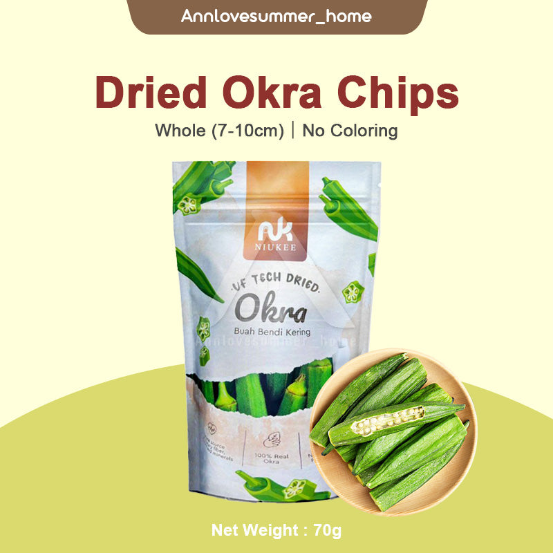 【𝗔𝗦𝗛】Gift Packaging 70g🔥100% Original Dried Okra Bendi Sayur Ranggup秋葵脆 LadyFinger Chip Ready to Eat Kerepek Sayuran 蔬果干
