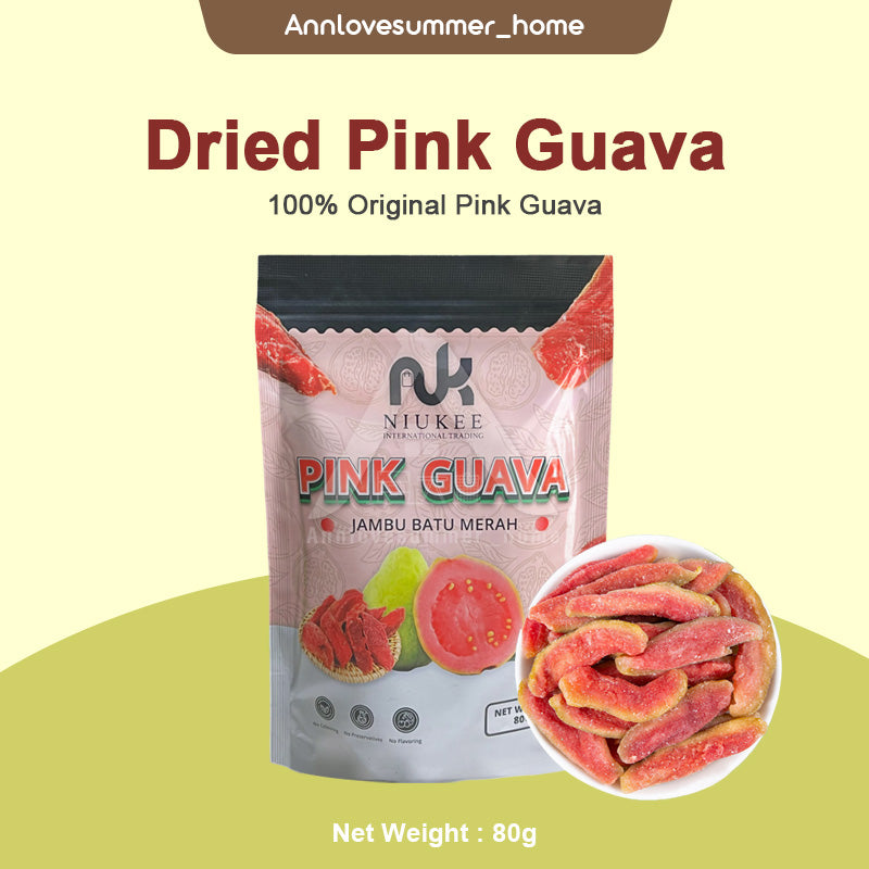 【𝗔𝗦𝗛】Dried Pink Guava | Guava Kering | Healthy Dried Fruits Snack | Halal 80G