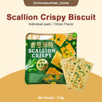 【𝗔𝗦𝗛】Boxiang Scallion Thin Crispy Biscuits 318g Boxed Casual Biscuits Onion Flavor 香葱薄脆饼干