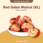 【𝗔𝗦𝗛】【特大 XL -500g】One pcs per pack❗️ 特级红枣夾核桃仁/ 红枣夹核桃/ 核桃枣 Red Dates With Walnut (XL)/ Walnut Stuffed Red Dates