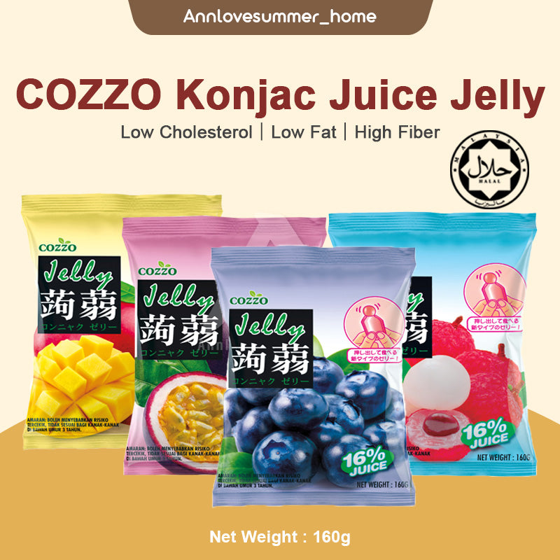 【𝗔𝗦𝗛】COZZO Konjac Juice Jelly | Soft QQ Fruit Jelly | Sweet Fruity Gel | Agar Agar | Halal-Certified 蒟蒻果汁果冻