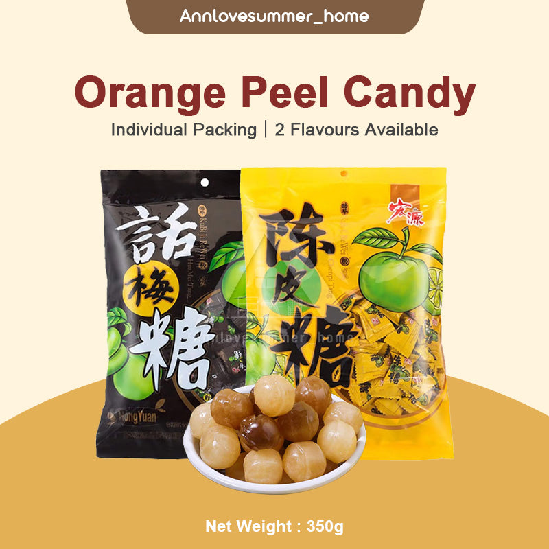【𝗔𝗦𝗛】350g陈皮糖Orange Peel 话梅糖Plum 宏愿陈皮话梅混合水果硬糖Hong Yuan Orange Peel Plum Mix Fruit Candy
