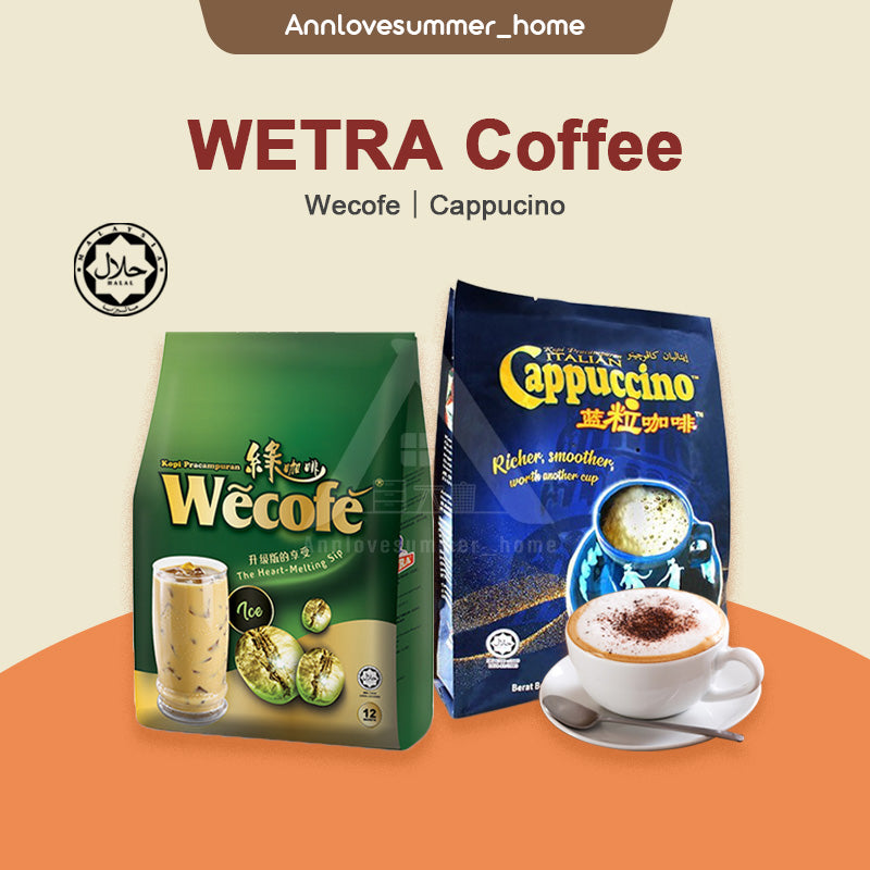【𝗔𝗦𝗛】Wetra Wecofe Ice Cappucino Ipoh White Coffee 绿咖啡 蓝粒咖啡 原味怡保白咖啡