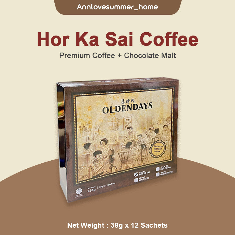 【𝗔𝗦𝗛】🔥OLDENDAYS HOR KA SAI【虎咬狮传统咖啡】 COFFEE SACHETS BOX ( 38G X 12 SACHETS ) OFFICIAL PRICE❗️旧时代【虎咬狮】🤩 456G HALAL