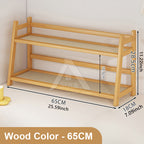 【𝗔𝗦𝗛】Table Storage Rack Desktop Organizer Tabletop Kitchen Racks Integrated Ladder Racks Rattan 置物架