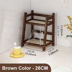【𝗔𝗦𝗛】Table Storage Rack Desktop Organizer Tabletop Kitchen Racks Integrated Ladder Racks Rattan 置物架