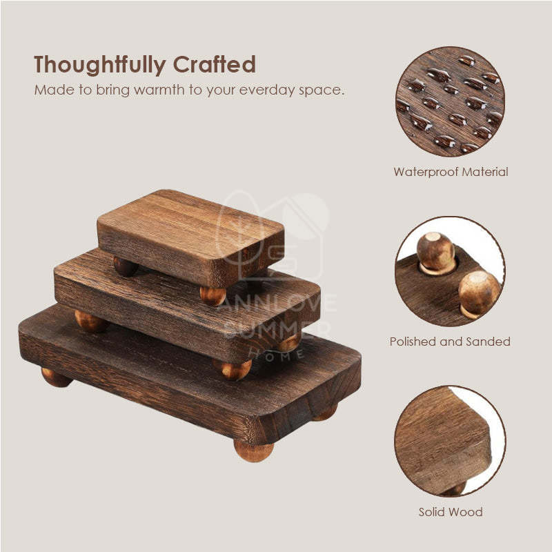 Wooden Stand Home Deco (Rectangle) 🪵