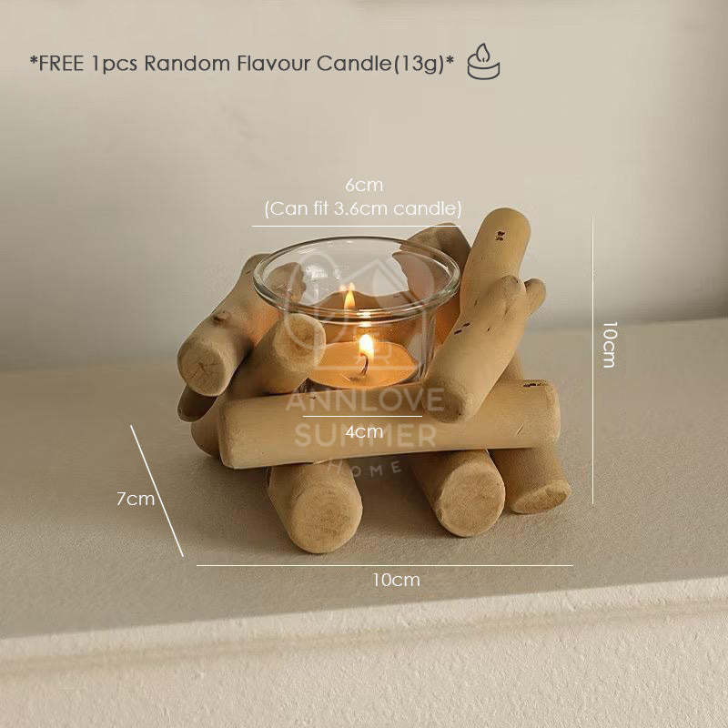 Wooden Candle Holder