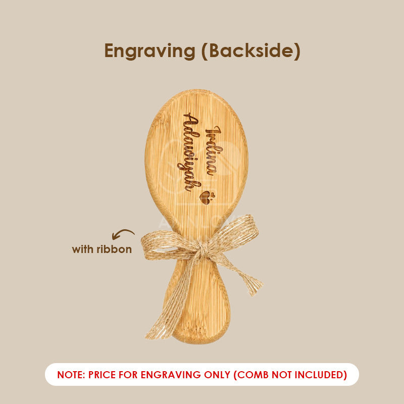 【𝗔𝗦𝗛】Personalized Mini Wooden Combs Portable Air Cushion Anti-static Custom Logo Engraving Available