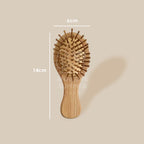 【𝗔𝗦𝗛】Personalized Mini Wooden Combs Portable Air Cushion Anti-static Custom Logo Engraving Available