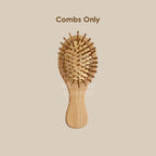【𝗔𝗦𝗛】Personalized Mini Wooden Combs Portable Air Cushion Anti-static Custom Logo Engraving Available