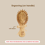 【𝗔𝗦𝗛】Personalized Mini Wooden Combs Portable Air Cushion Anti-static Custom Logo Engraving Available