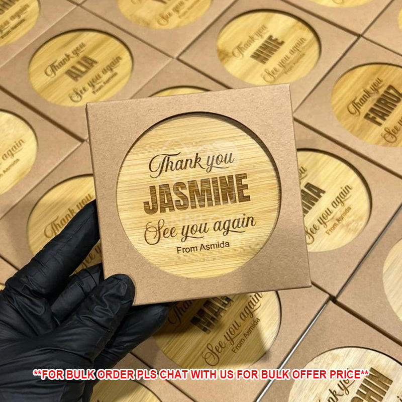 Personalized Bamboo Coaster