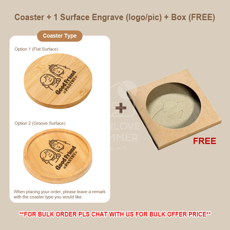 Personalized Bamboo Coaster