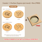Personalized Bamboo Coaster