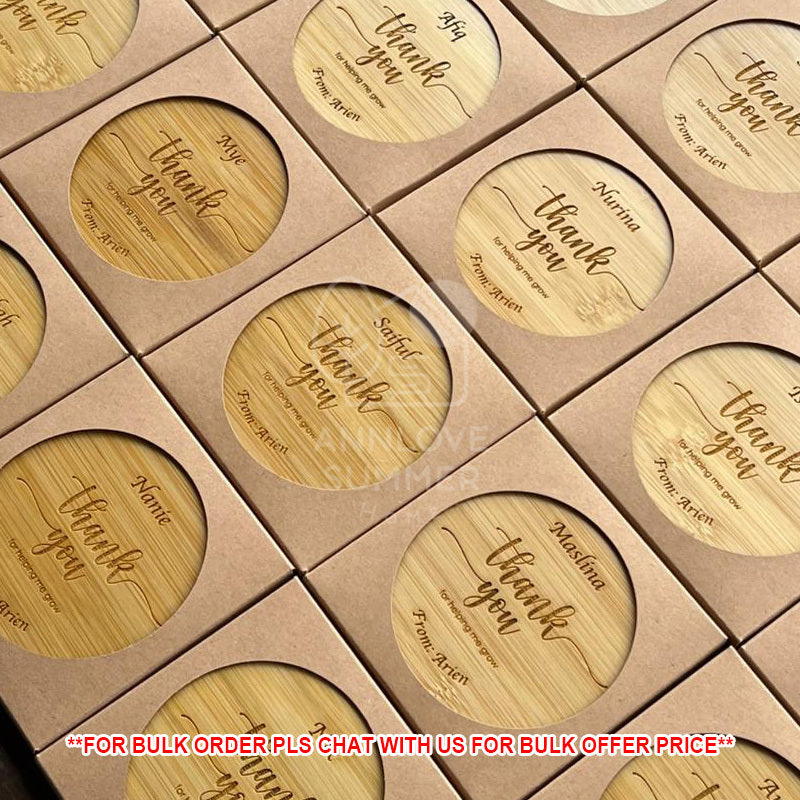 Personalized Bamboo Coaster