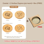 Personalized Bamboo Coaster